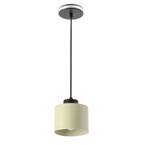 Lampa do kuchni wisząca czarna klosz oliwkowy 1xE27 40W OLIVCA