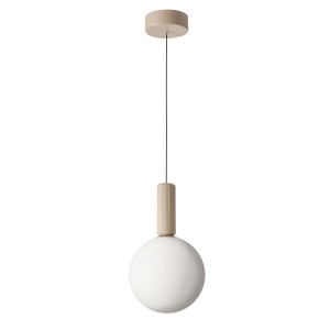 Beżowa lampa wisząca biała kula 130 cm 1xG9 40W TESTA