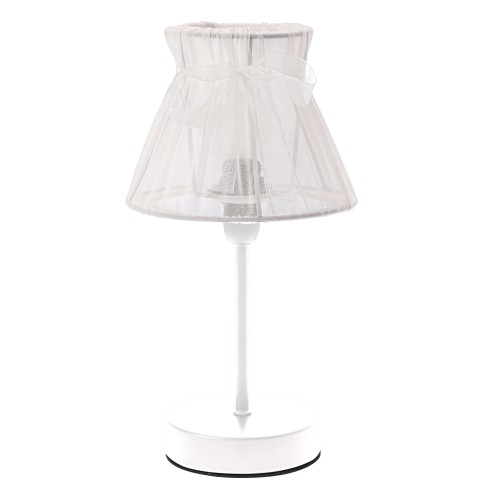 LAMPAMI - lampka nocna stojąca do sypialni biała, biała lampka nocna, lampa nocna, ozdobna lampka do salonu, lampka nocna stojąca do sypialni SIGALEA