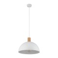 LAMPAMI - biała lampa wisząca nad stół, lampa sufitowa wisząca metalowa, lampa nad stół, biała lampa skandynawska wisząca, oświetlenie nad wyspą w kuchni, lampa wisząca nad stół do jadalni OSLO WHITE