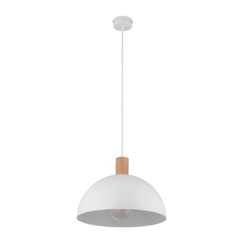 LAMPAMI - biała lampa wisząca nad stół, lampa sufitowa wisząca metalowa, lampa nad stół, biała lampa skandynawska wisząca, oświetlenie nad wyspą w kuchni, lampa wisząca nad stół do jadalni OSLO WHITE