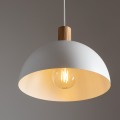 LAMPAMI - biała lampa wisząca nad stół, lampa sufitowa wisząca metalowa, lampa nad stół, biała lampa skandynawska wisząca, oświetlenie nad wyspą w kuchni, lampa wisząca nad stół do jadalni OSLO WHITE