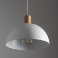 LAMPAMI - biała lampa wisząca nad stół, lampa sufitowa wisząca metalowa, lampa nad stół, biała lampa skandynawska wisząca, oświetlenie nad wyspą w kuchni, lampa wisząca nad stół do jadalni OSLO WHITE