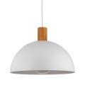 LAMPAMI - biała lampa wisząca nad stół, lampa sufitowa wisząca metalowa, lampa nad stół, biała lampa skandynawska wisząca, oświetlenie nad wyspą w kuchni, lampa wisząca nad stół do jadalni OSLO WHITE