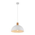 LAMPAMI - biała lampa wisząca nad stół, lampa sufitowa wisząca metalowa, lampa nad stół, biała lampa skandynawska wisząca, oświetlenie nad wyspą w kuchni, lampa wisząca nad stół do jadalni OSLO WHITE