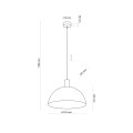 LAMPAMI - biała lampa wisząca nad stół OSLO WHITE szkic