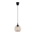Bursztynowa lampa wisząca nad stół 1xE27 CUBUS