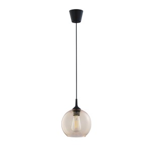 Bursztynowa lampa wisząca nad stół 1xE27 CUBUS