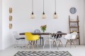 LAMPAMI - bursztynowa lampa wisząca nad stół, lampa do kuchni, lampa nad stół, lampa nad wyspę, lampa wisząca pojedyncza, lampa wisząca szklana, modna lampa do salonu, przytulna lampa do sypialni CUBUS