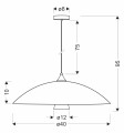 LAMPAMI - lampa do kuchni wisząca biała ze złotym  DUETTO szkic