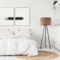 LAMPAMI - lampa podłogowa do salonu boho trójnóg,  lampa stojąca do salonu boho z abażurem jutowym trójnóg, lampa stojąca beżowa, fajna lampa podłogowa do salonu JUTA