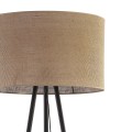 LAMPAMI - lampa podłogowa do salonu boho trójnóg,  lampa stojąca do salonu boho z abażurem jutowym trójnóg, lampa stojąca beżowa, fajna lampa podłogowa do salonu JUTA