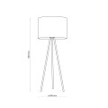 LAMPAMI - lampa podłogowa do salonu boho trójnóg JUTA szkic