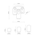 LAMPAMI - lampa sufitowa nowoczesna lampa przysufitowa MARCO GREEN szkic