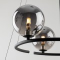 LAMPAMI - lampa do salonu czarna klosze szklane kule, żyrandol do sypialni, żyrandol do salonu, lampa nad stół do jadalni, lampa sufitowa wisząca, oświetlenie w salonie, oświetlenie sypialni, oświetlenie w korytarzu ANABELLE