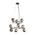 LAMPAMI - lampa do salonu czarna klosze szklane kule, żyrandol do sypialni, żyrandol do salonu, lampa nad stół do jadalni, lampa sufitowa wisząca, oświetlenie w salonie, oświetlenie sypialni, oświetlenie w korytarzu ANABELLE