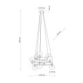 LAMPAMI - lampa do salonu czarna klosze szklane kule ANABELLE szkic