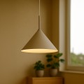 LAMPAMI - lampa nad stół do jadalni kaszmir taupe,  lampa kaszmirowa, lampa sufitowa, lampa nad stół do jadalni, lampa nad stół do kuchni, lampa do salonu wisząca CAPITAL TAUPE