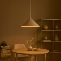 LAMPAMI - lampa nad stół do jadalni kaszmir taupe,  lampa kaszmirowa, lampa sufitowa, lampa nad stół do jadalni, lampa nad stół do kuchni, lampa do salonu wisząca CAPITAL TAUPE