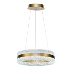 Żyrandol ledowy do salonu z kryształkami złoty 120 cm 24W LED 3000, 4500, 6500K CASTILLO 40