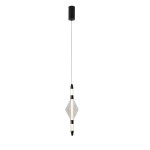 Lampa ledowa wisząca pojedyncza czarna 170 cm 7,5W LED 2700K VITA