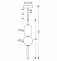 LAMPAMI - przytulna lampa wisząca do sypialni przy łóżku KELLY  8W LED 2700K szkic