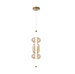Modna lampa do sypialni wisząca przy łóżku 150 cm złota 8W LED 2700K KELLY