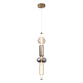 LAMPAMI - przytulna lampa do sypialni wisząca przy łóżku, złota lampa wisząca nowoczesna, lampa ledowa do salonu, lampa wisząca nad stół w jadalni, złota lampa do sypialni KELLY LED 2700K