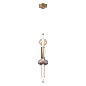 Przytulna lampa do sypialni wisząca przy łóżku 160 cm złota 9,5W LED 2700K KELLY 
