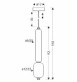 LAMPAMI - pojedyncza lampa wisząca dekoracyjna KELLY LED szkic