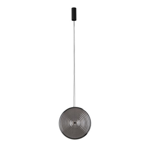 LAMPAMI - lampa ledowa wisząca ozdobna czarna, lampa sufitowa wisząca pojedyncza, lampa wisząca ledowa, designerska lampa wisząca AURA LED NOWODVORSKI