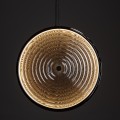 LAMPAMI - lampa ledowa wisząca ozdobna czarna, lampa sufitowa wisząca pojedyncza, lampa wisząca ledowa, designerska lampa wisząca AURA LED NOWODVORSKI