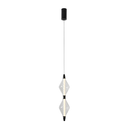 LAMPAMI - lampa ledowa wisząca czarna, lampa ledowa do sypialni, lampa wisząca do sypialni przy łóżku, lampa pojedyncza wisząca dekoracyjna, lampa dekoracyjna wisząca VITA LED 2700K