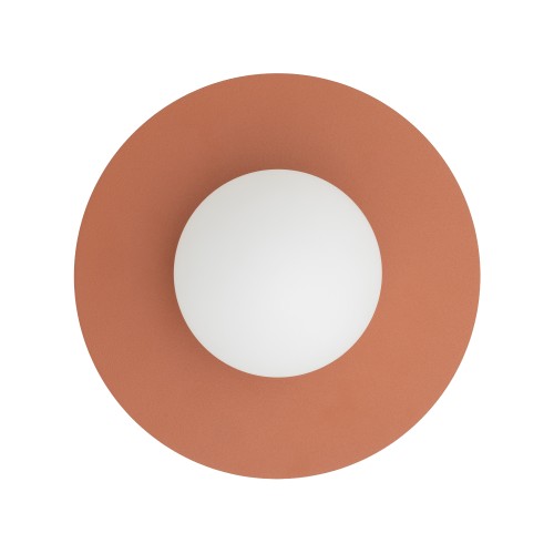 LAMPAMI - kinkiet ścienny okrągły klosz kula szklana,  nowoczesny kinkiet na klatkę schodową,  modna lampa do salonu, lampa do sypialni, lampa ścienna ozdobna,  lampa na korytarz  SATURN M NOWODVORSKI