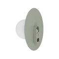 LAMPAMI - kinkiet ścienny okrągły klosz kula szklana,  lampa ścienna ozdobna, lampa do korytarza, kinkiet na klatkę schodową, kinkiet ścienny nowoczesny SATURN M NOWODVORSKI