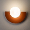 LAMPAMI - kinkiet ścienny nowoczesny klosz biała kula, lampa na korytarz, kinkiet na klatkę schodową, kinkiet dekoracyjny metalowy SATURN S NOWODVORSKI