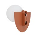 LAMPAMI - kinkiet ścienny nowoczesny klosz biała kula, lampa na korytarz, kinkiet na klatkę schodową, kinkiet dekoracyjny metalowy SATURN S NOWODVORSKI