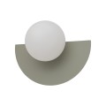 LAMPAMI - kinkiet ścienny nowoczesny klosz biała kula, lampa na korytarz, kinkiet ścienny, kinkiet na klatkę schodową, kinkiet do salonu SATURN S NOWODVORSKI