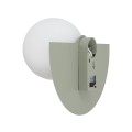 LAMPAMI - kinkiet ścienny nowoczesny klosz biała kula, lampa na korytarz, kinkiet ścienny, kinkiet na klatkę schodową, kinkiet do salonu SATURN S NOWODVORSKI
