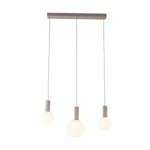 Beżowa lampa wisząca listwa kule białe 130 cm 3xG9 10W TESTA 
