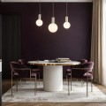 LAMPAMI - beżowa lampa wisząca kule białe, lampa nad stół, oświetlenie do salonu, piękna lampa wisząca, beżowa lampa kule białe TESTA
