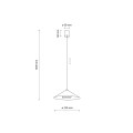 LAMPAMI - lampa wisząca pojedyncza kolorowa LUME S BURGUND szkic