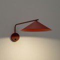LAMPAMI - kinkiet ścienny do sypialni z włącznikiem, kinkiet nad łóżko z wyłącznikiem, lampka nocna do czytania w łóżku, kinkiet ścienny do salonu LUME M BURGUND