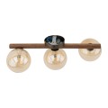 LAMPAMI - lampa sufitowa do salonu, lampa do kuchni, lampa na przedpokój, lampa z drewnem, lampa sufitowa do kuchni, przytulna lampa do sypialni, oświetlenie na przedpokoju, lampa sufitowa niska, lampa bursztynowa ESTERA WOOD