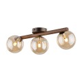 LAMPAMI - lampa sufitowa do salonu, lampa do kuchni, lampa na przedpokój, lampa z drewnem, lampa sufitowa do kuchni, przytulna lampa do sypialni, oświetlenie na przedpokoju, lampa sufitowa niska, lampa bursztynowa ESTERA WOOD