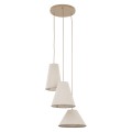 LAMPAMI - beżowa lampa wisząca potrójna, modna lampa do salonu, przytulna lampa do sypialni, żyrandol do salonu boho, żyrandol wiszący modern classic CONEA SABIA