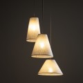 LAMPAMI - beżowa lampa wisząca potrójna, modna lampa do salonu, przytulna lampa do sypialni, żyrandol do salonu boho, żyrandol wiszący modern classic CONEA SABIA