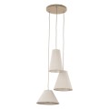 LAMPAMI - beżowa lampa wisząca potrójna, modna lampa do salonu, przytulna lampa do sypialni, żyrandol do salonu boho, żyrandol wiszący modern classic CONEA SABIA
