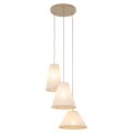 LAMPAMI - beżowa lampa wisząca potrójna, modna lampa do salonu, przytulna lampa do sypialni, żyrandol do salonu boho, żyrandol wiszący modern classic CONEA SABIA