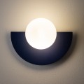 LAMPAMI - kinkiet ścienny nowoczesny klosz biała kula, lampa na korytarz, kinkiet nowoczesny granatowy, lampa na korytarz, kinkiet na klatkę schodową, kinkiet dekoracyjny SATURN NOWODVORSKI